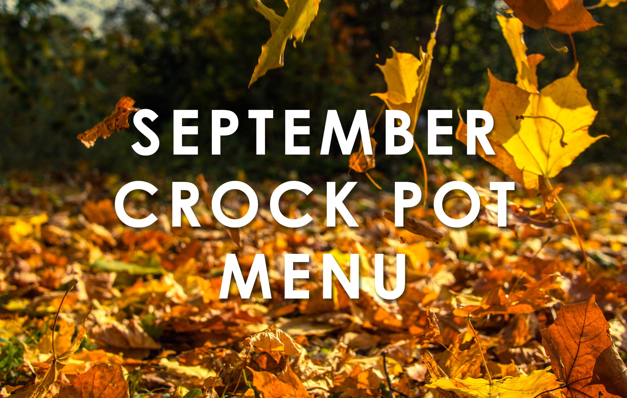 September Crock Pot Menu