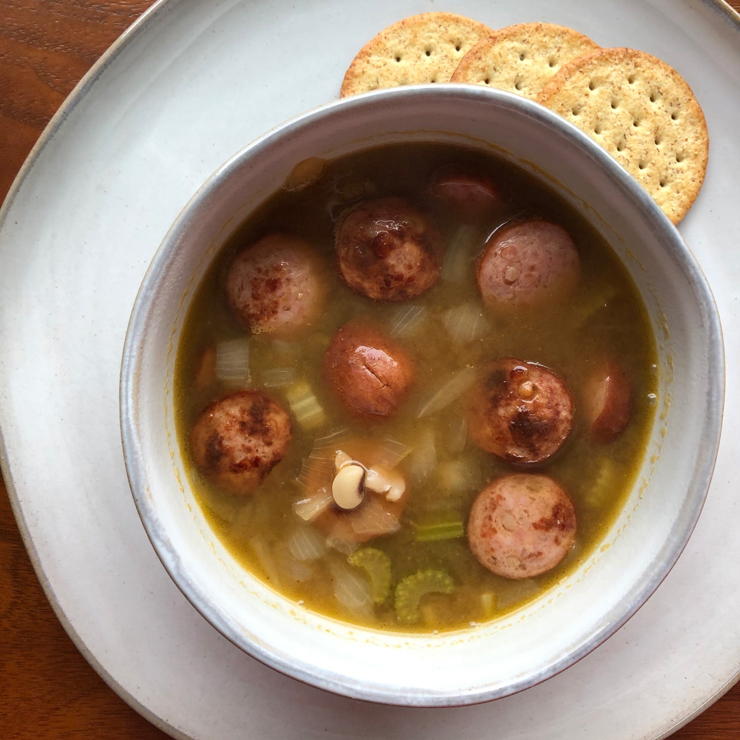 Pot O’ Luck Smoked Sausage & Blacked Eyed Peas - Crock Pot Meal