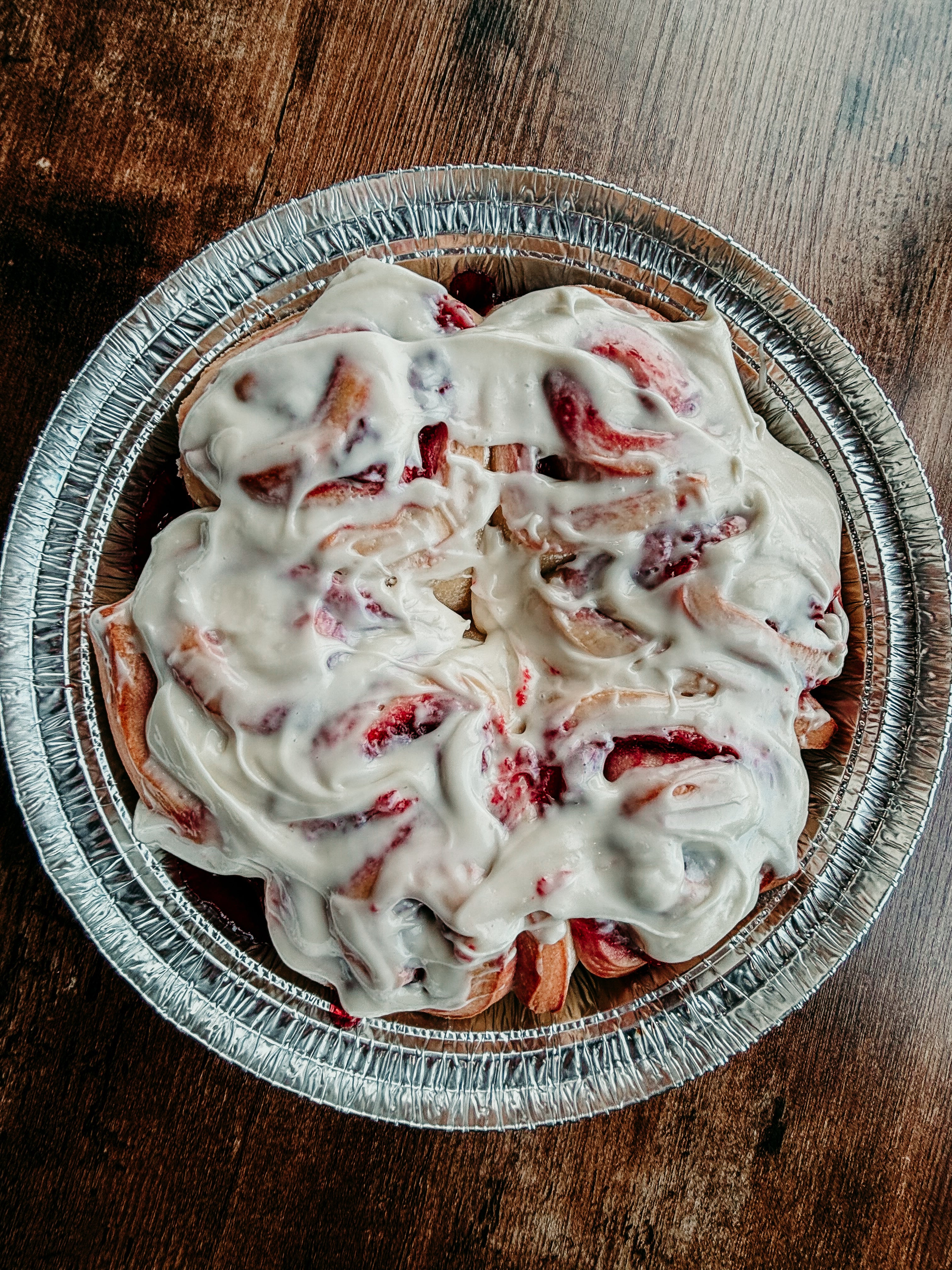 Cherry Rolls with Cream Cheese Frosting