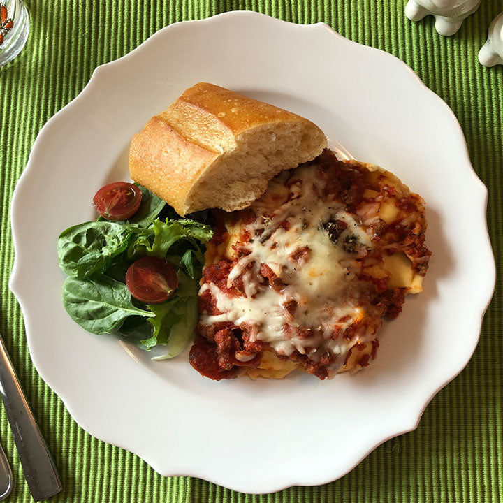 Baked Ravioli with Meat Sauce