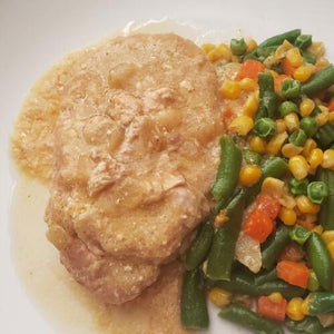 Country Style Pork Chops with Onions & Gravy - March Crock Pot Menu
