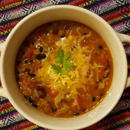 Mexican Cheeseburger Soup - January Crock Pot Meal