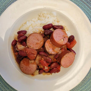 Red Beans & Smoked Sausage with Rice- March Crock Pot Meal